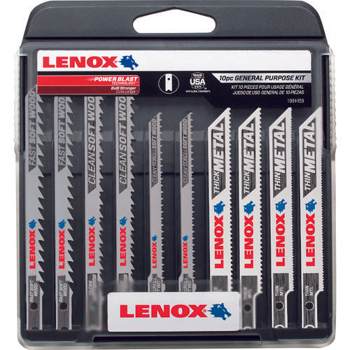 ＬＥＮＯＸ　ケース入り多目的Ｕシャンクジグソー１０本セット　Ｃ４５０Ｔ，Ｃ４１６Ｔ，Ｃ３２０ＴＳ，Ｂ３１４Ｔ，Ｂ３２４Ｔ各２本　1994459　1 Ｓ