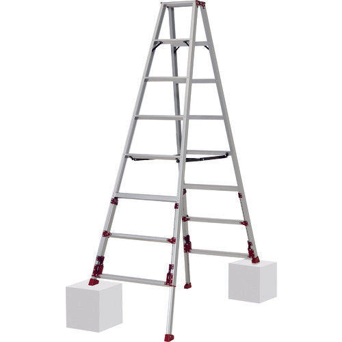 PiCa Top-operated four-legged adjustable stepladder SXJ type SXJ-240A 1 unit