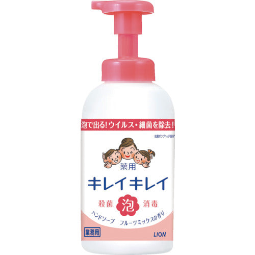 Lion Kirei Kirei Medicated Foam Hand Soap, Fruit Mix Scent, 550ml, BPPGHJLF, 1 bottle