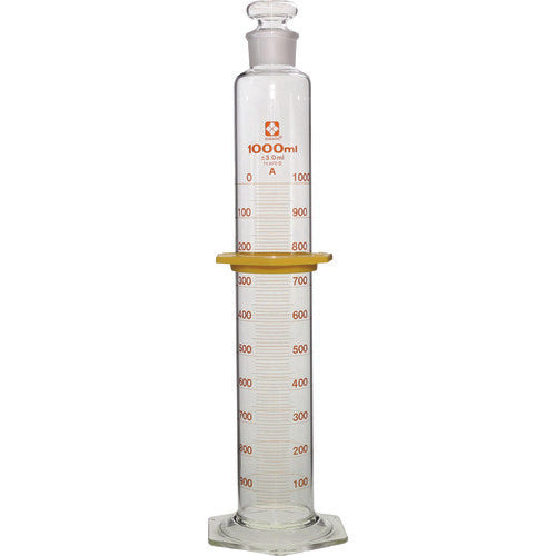 SIBATA Measuring Cylinder with Stopper, Super Grade, 1000mL, 023550-1000, 1 unit