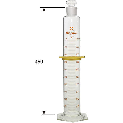SIBATA Measuring Cylinder with Stopper, Super Grade, 1000mL, 023550-1000, 1 unit