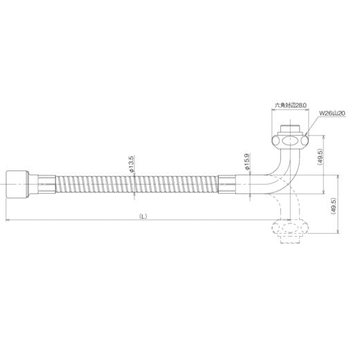 KAKUDAI Flexible Pipe 400 795-14-400 1 piece