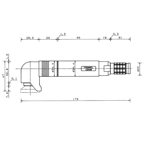 ＶＥＳＳＥＬ　エアーマイクログラインダーＧＴＭＧ２５−９ＣＦ　GT-MG25-9CF　1 台
