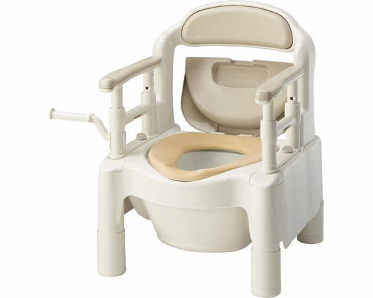 안수 휴대용 화장실 FX-CP “치비쿠마군” 쾌적 탈취 타입(소프트 변기) / 533-580 베이지 1대