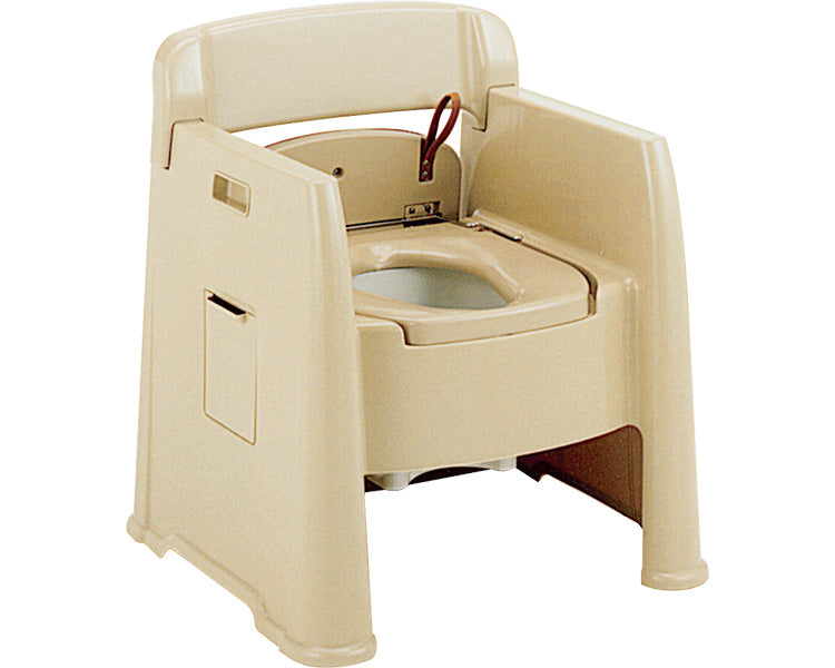 Anju Portable Toilet with Backrest Rakutachi AD / 533-155 1 ​​unit