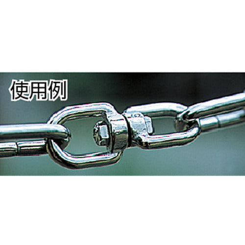 Mizumoto [Sold out and discontinued] Stainless steel swivel, wire diameter 6mm, length 66mm, B-284, 1 piece