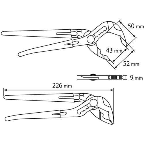 EBI Hybrid Pump Pliers 225mm UU4150 1 piece
