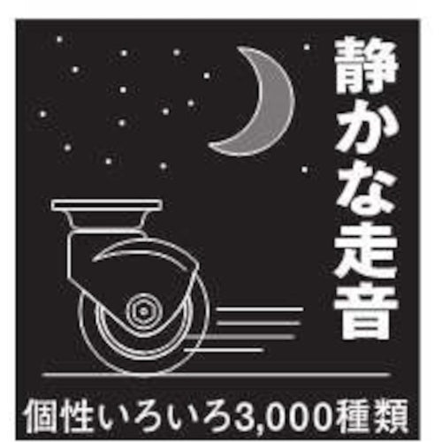 ハンマー　静音固定式ゴム車輪（ナイロンホイール・ラジアルボールベアリング）１００ｍｍ　420SRP-FR100　1 個