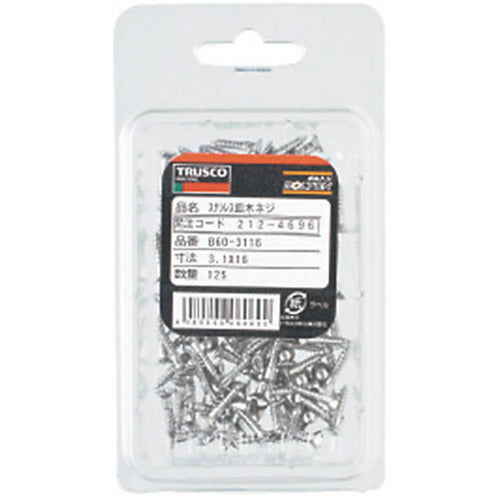 TRUSCO Countersunk Wood Screw Stainless Steel M3.8 x 50 35 Pieces B60-3850 1 PK