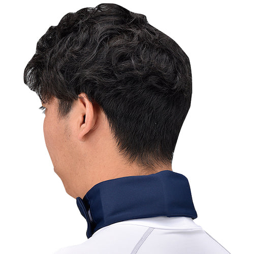 緑十字　熱中症予防対策商品　涼感ネッククーラー（保冷剤付き）　ネイビー　６５×６００ｍｍ　375637　1 個