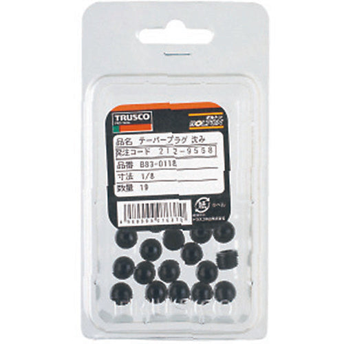 TRUSCO Taper Sink Plug (SP4) Black Dye PT1/16 8 Pieces B83-1116 1 PK