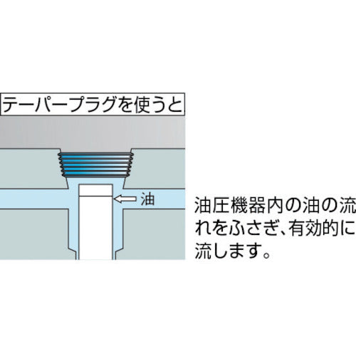 ＴＲＵＳＣＯ　テーパー沈みプラグ（ＳＰ４）黒染め　ＰＴ１　１個入　B83-0001　1 PK