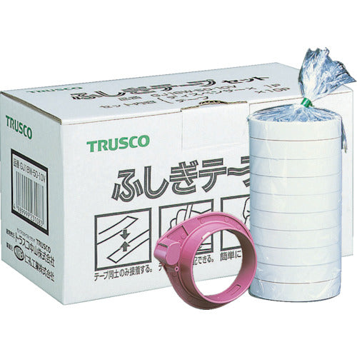 ＴＲＵＳＣＯ　結束用樹脂テープ　ふしぎテープ　幅１８ｍｍＸ長さ５０ｍ　１０巻入　GJ18W-50-10V　1 Ｓ