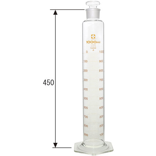 ＳＩＢＡＴＡ　有栓メスシリンダー　カスタムＡ　１０００ｍＬ　026580-1000　1 本