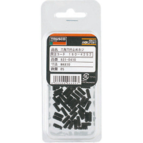 TRUSCO 육각구멍부착 고정나사 움푹 들어간 곳 흑염색 M2×2 29개입 B31-0202 1 PK