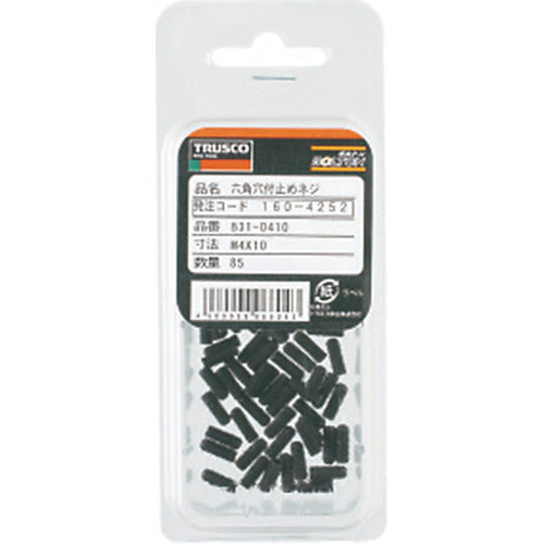 TRUSCO 육각구멍부착 고정나사 움푹 들어간 곳 흑염색 M2×10 27개입 B31-0210 1 PK