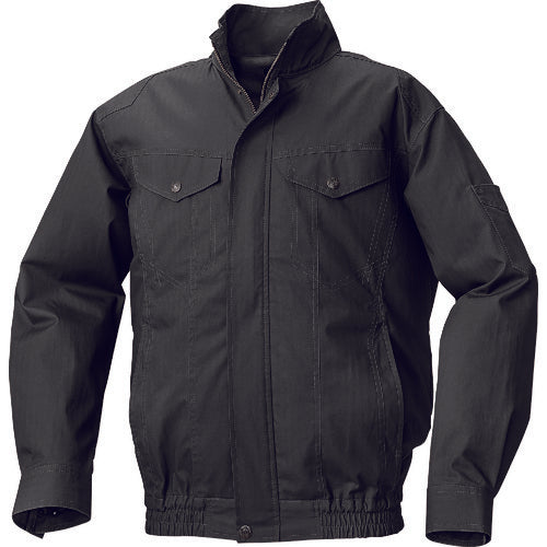 空調服　綿ヘリンボーン空調服［［Ｒ下］］ウェアのみ　ブラック　ＬＬ　KU92040C09S4　1 着