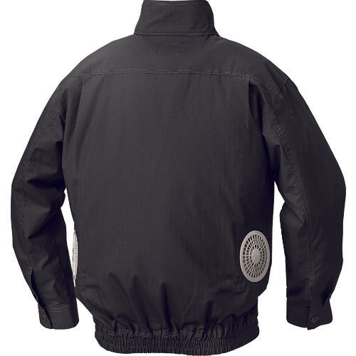 空調服　綿ヘリンボーン空調服［［Ｒ下］］ウェアのみ　ブラック　ＬＬ　KU92040C09S4　1 着