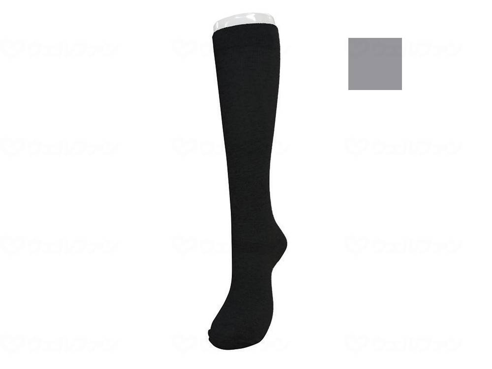 Okamoto Hakuraku Circulation Socks, Gray, 21-23cm