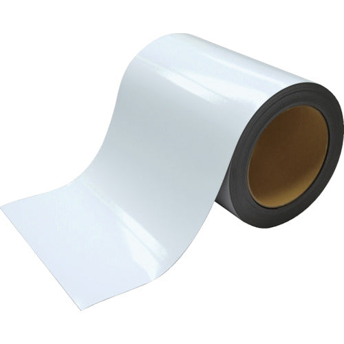 マグエックス　マグネットロールカラー　白　厚０．８×２００×１０Ｍ巻　MSGR-08-200-10-W　1 巻