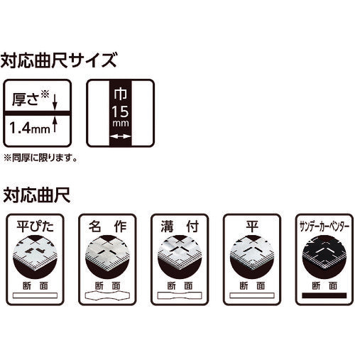 シンワ　曲尺用ストッパー　１５ｍｍ巾用　12436　1 個