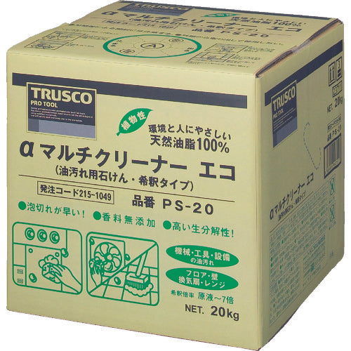 ＴＲＵＳＣＯ　αマルチクリーナーエコ　２０Ｌ　PS-20　1 個