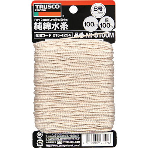 ＴＲＵＳＣＯ　純綿水糸　線径１．２ｍｍ　１００ｍ巻　MI-8100M　1 巻