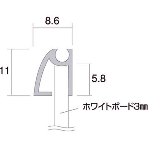 ＴＯＫＩＳＥＩ　枠付ホワイトボード　４５０×９００ｍｍ　WBW450X900　1 台