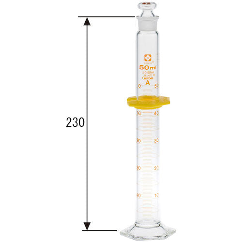 ＳＩＢＡＴＡ　有栓メスシリンダー　カスタムＡ　５０ｍＬ　026580-50　1 本