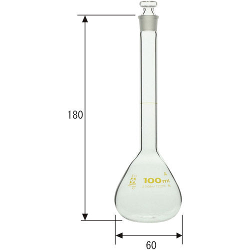 ＳＩＢＡＴＡ　メスフラスコ　スーパーグレード　１００ｍＬ　020060-100　1 個