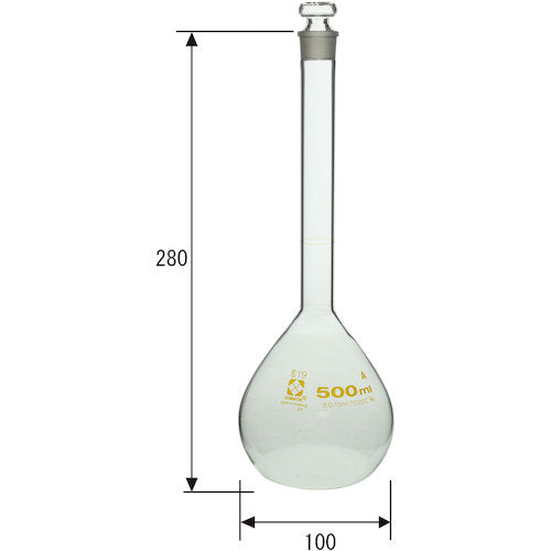 ＳＩＢＡＴＡ　メスフラスコ　スーパーグレード　５００ｍＬ　020060-500　1 本