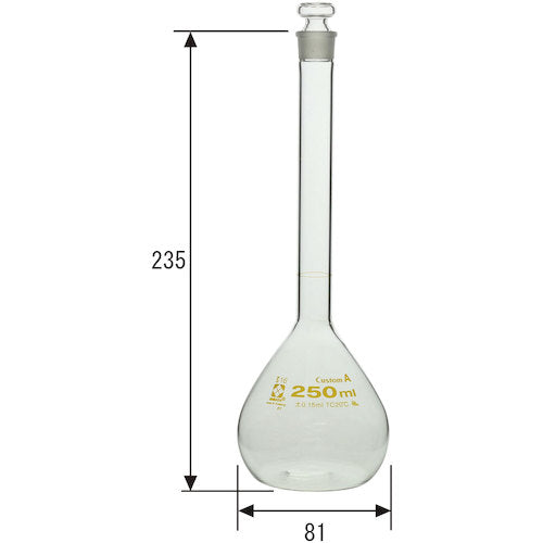 ＳＩＢＡＴＡ　メスフラスコ　カスタムＡ　２５０ｍＬ　026050-250　1 本