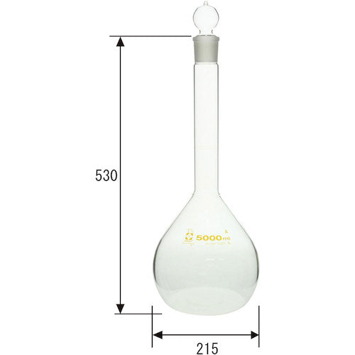 ＳＩＢＡＴＡ　メスフラスコ　スーパーグレード　５０００ｍＬ　020060-50001　1 本