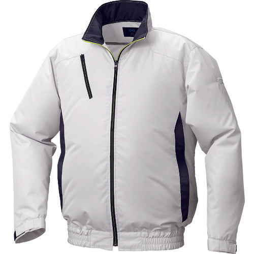 空調服　ポリエステル製カジュアル空調服［［Ｒ上］］ウェアのみシルバー×ダークネイビーＬＬ　KU92010C-C06-S4　1 着