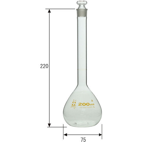 ＳＩＢＡＴＡ　メスフラスコ　スーパーグレード　２００ｍＬ　020060-200　1 本