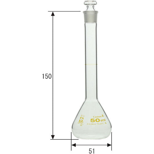 ＳＩＢＡＴＡ　メスフラスコ　カスタムＡ　５０ｍＬ　026050-50　1 本