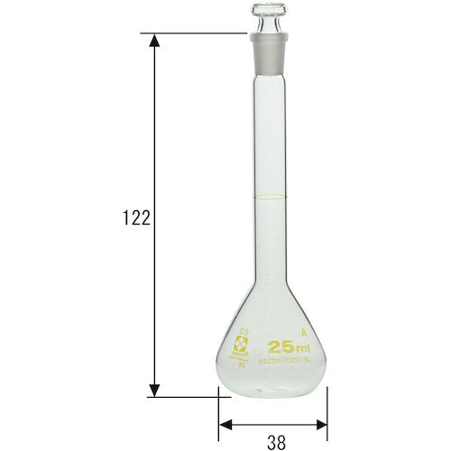 ＳＩＢＡＴＡ　メスフラスコ　スーパーグレード　２５ｍＬ　020060-25　1 個