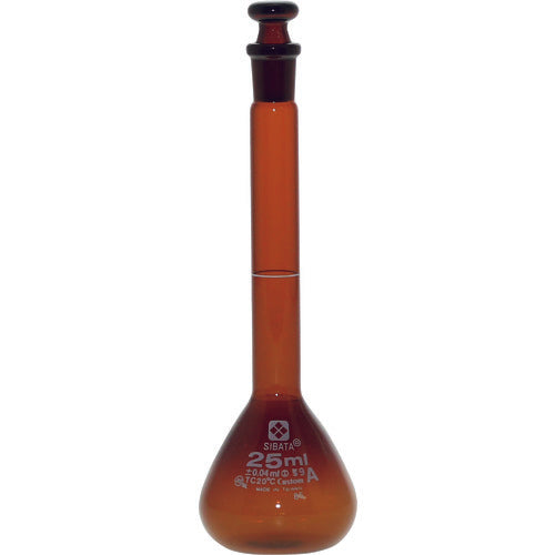 SIBATA Measuring Flask Custom A Brown 25mL 026100-25 1 unit