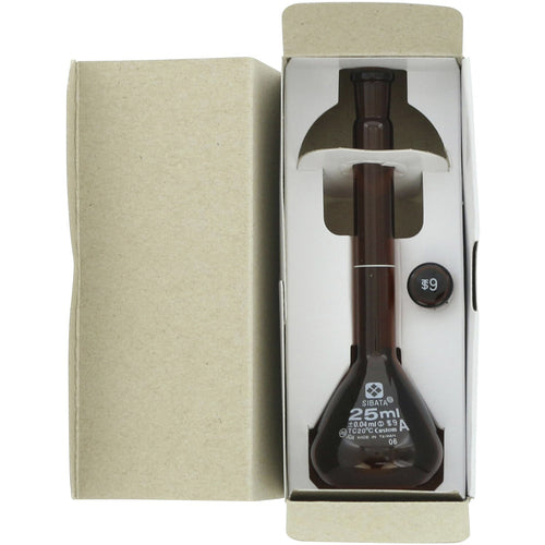 SIBATA Measuring Flask Custom A Brown 25mL 026100-25 1 unit