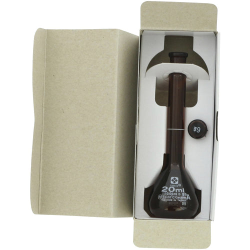 ＳＩＢＡＴＡ　メスフラスコ　カスタムＡ　茶褐色　２０ｍＬ　026100-20　1 本