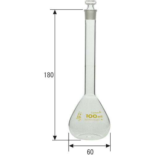 ＳＩＢＡＴＡ　メスフラスコ　カスタムＡ　１００ｍＬ　026050-100　1 本