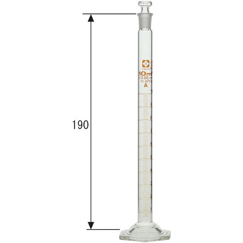 ＳＩＢＡＴＡ　有栓メスシリンダー　スーパーグレード　１０ｍＬ　023550-10　1 本