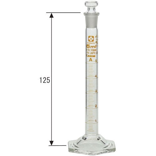 ＳＩＢＡＴＡ　有栓メスシリンダー　カスタムＡ　５ｍＬ　026580-5　1 本