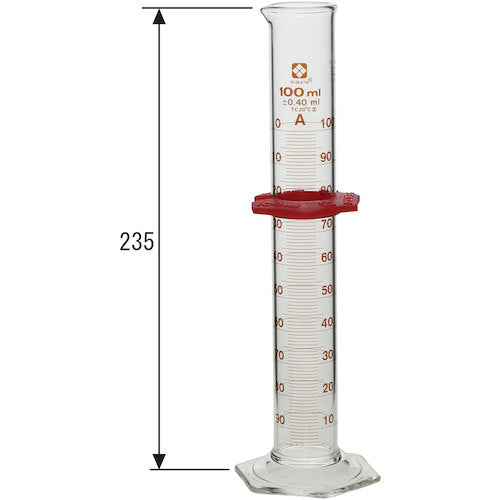 SIBATA Measuring Cylinder Super Grade 100mL 023520-100 1 unit
