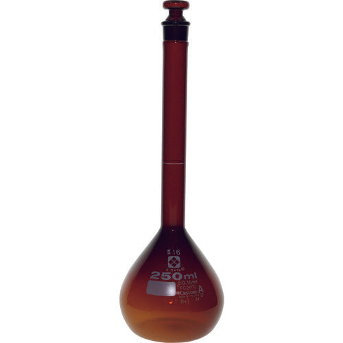 ＳＩＢＡＴＡ　メスフラスコ　カスタムＡ　茶褐色　２５０ｍＬ　026100-250　1 本