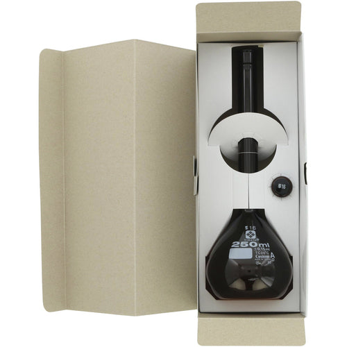 ＳＩＢＡＴＡ　メスフラスコ　カスタムＡ　茶褐色　２５０ｍＬ　026100-250　1 本