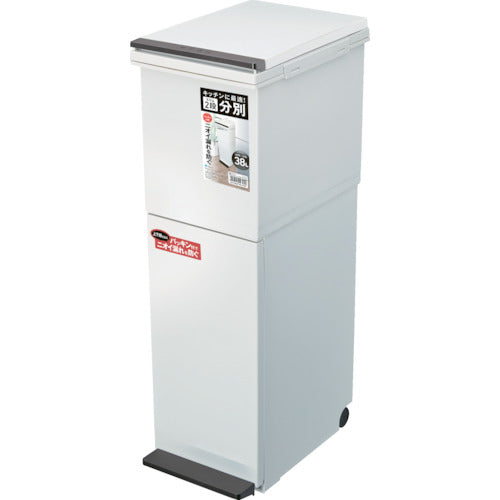 ASVEL Separated Pedal 2-Tier Slim 38L White 680199 3 pcs