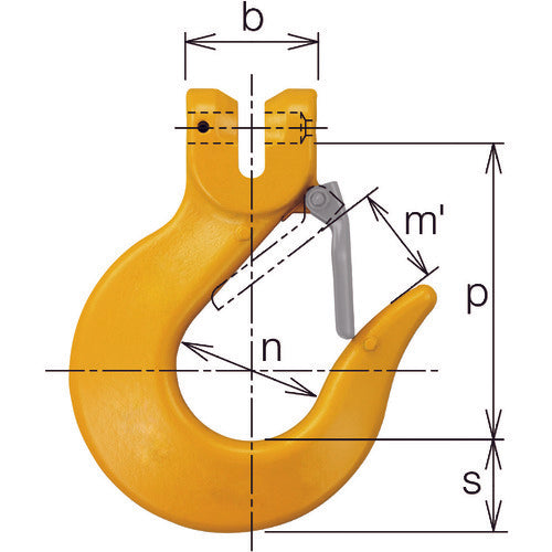 KITO 체인 링 카나그 부재(핀 타입) 슬링 훅 VSL 기본 사용 하중 5.2t VSL4130 1개