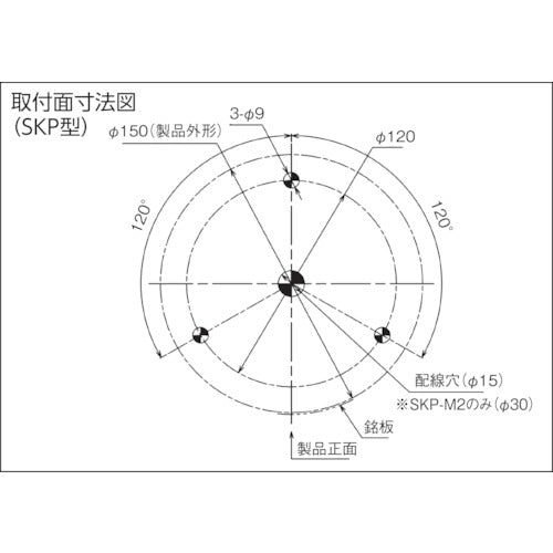 パトライト　回転灯　Φ１５０　Ｍ２　ＡＣプラグ　Ｙ　SKP-M2-Y　1 台