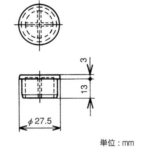 ＹＡＺＡＫＩ　プラスチックジョイント　Ｊ−１１０Ａ　ＡＡＳ　Ｓ　アイボリー　キャップ用　イレクター　Φ２８用　J-110A-S-IVO　1 個